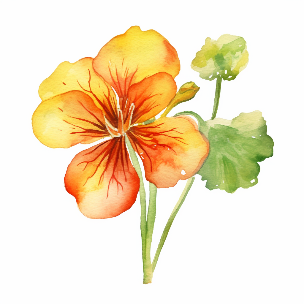 nasturtium flower cliparts