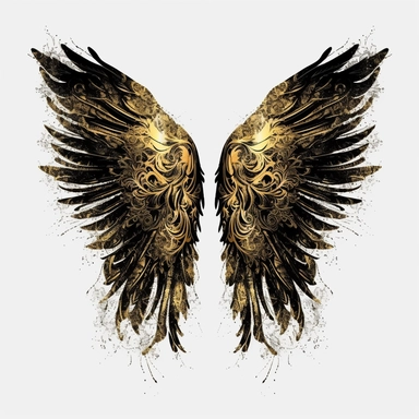 abstract devil wings, devil wings clipart, black colors Feather wings png, dark angel wings png, Angel clipart, Spiritual clipart, abstract clipart, Feather png ,vector , white background , plain white background,vector,hd,4k,8k,back view ,symmetric , armor plated , golden plated