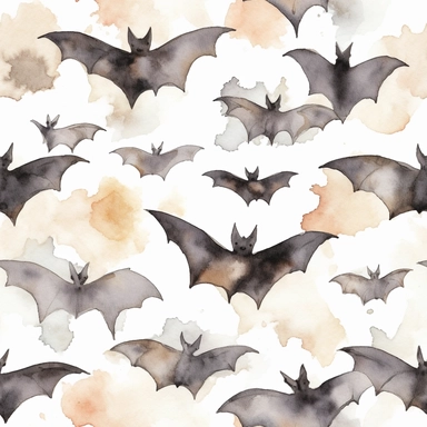 black bat, watercolor clip art, grunge colors, white space, uniform organization, 8k