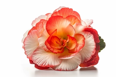Begonia flower clipart, Full shot, white background, spaced out, from the side, Taken with Canon EOS-1D X Mark III with the Canon EF 600mm f/4L IS III USM lens, real picture, professional, full shot, photorealistic, details, hyper resolution, white Background, 8k