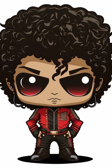chibi michael jackson flat design clipart bad