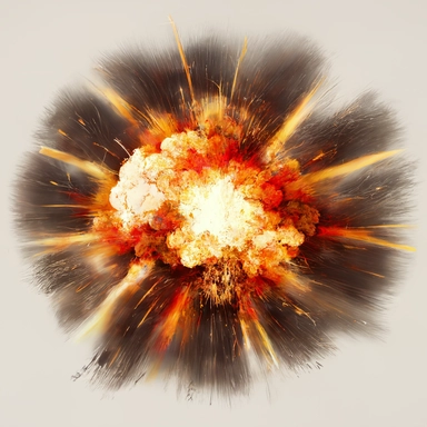 wide view, wide angle, plain background, explosion, blast, clipart vector, 8k