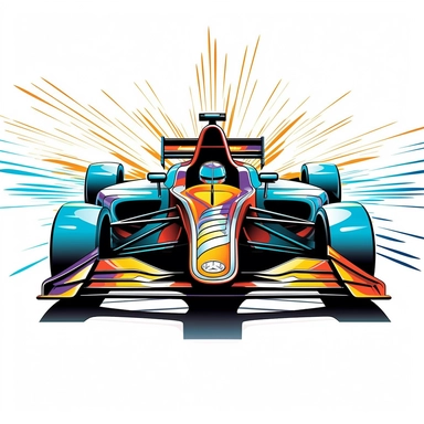 Are you sure you want to imagine 10 prompts of Contemporary and vibrant vector clipart featuring a stylized Indy car, represented by bold lines and abstract shapes, highlighting the car's distinctive design and speed, suitable for use in logos, icons, or racing-related infographics, on a clean white background