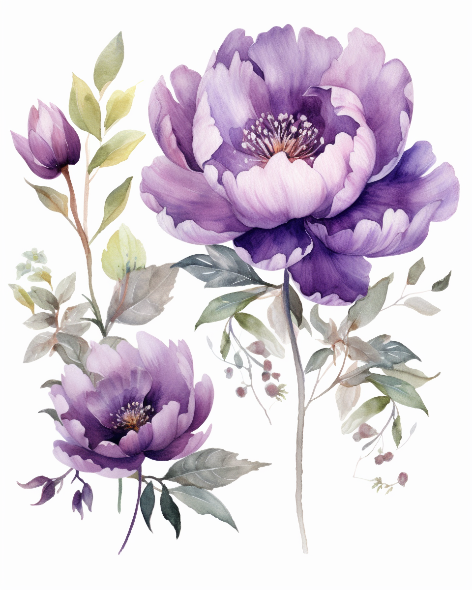 dark floral cliparts