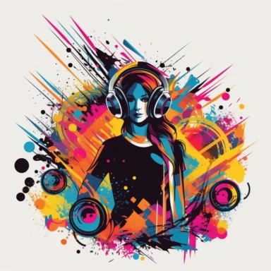 rave music, creative,clipart