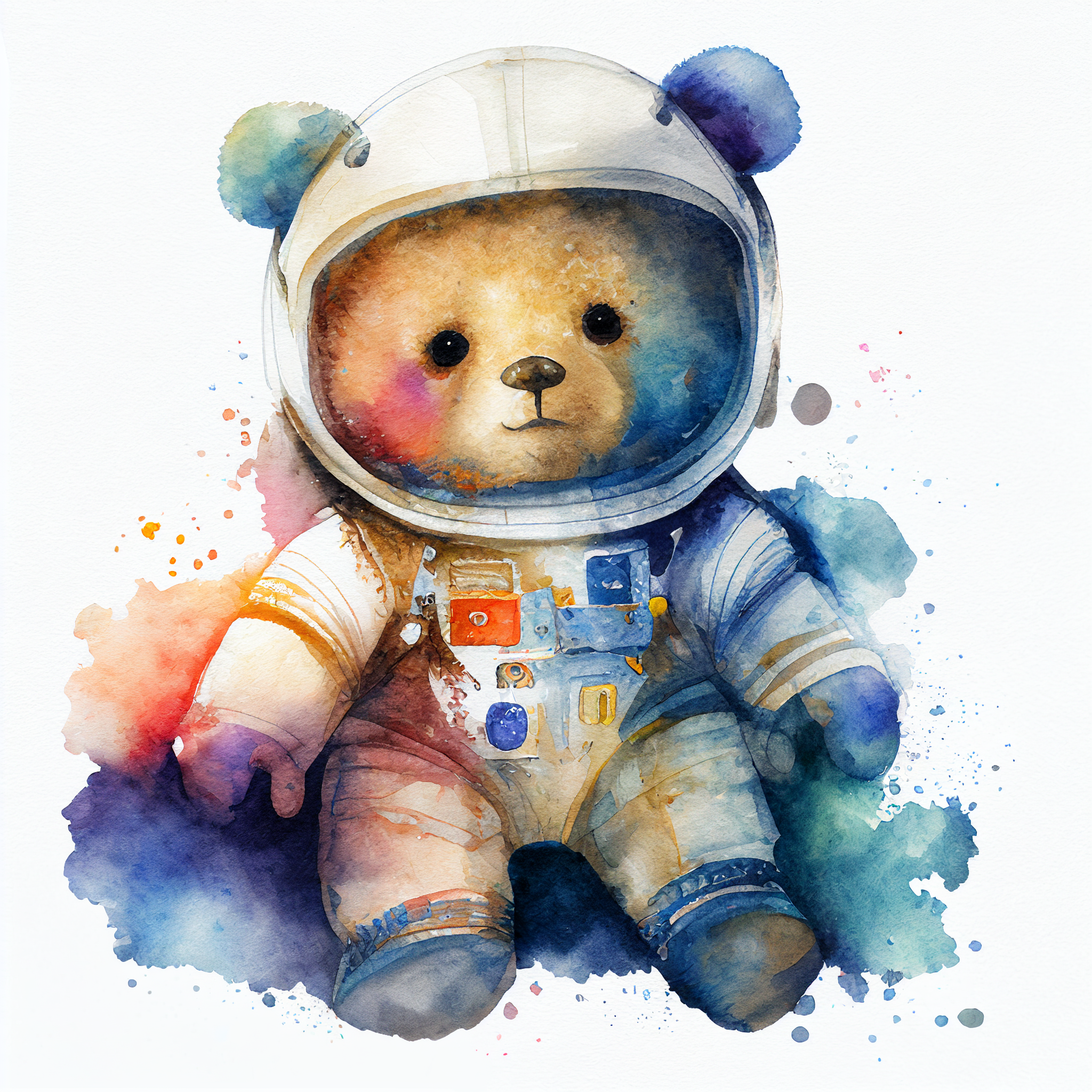 astronaut bear cliparts