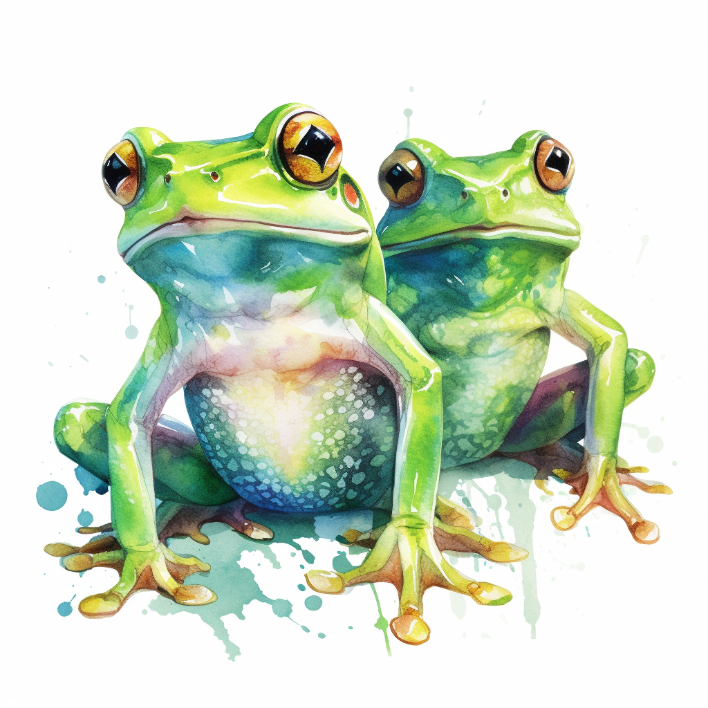 green frog clipart