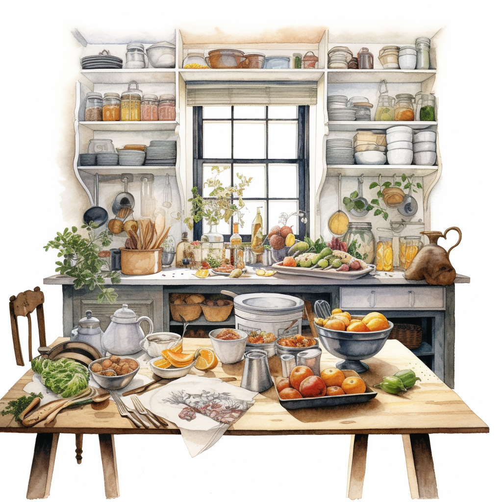 kitchen table cliparts