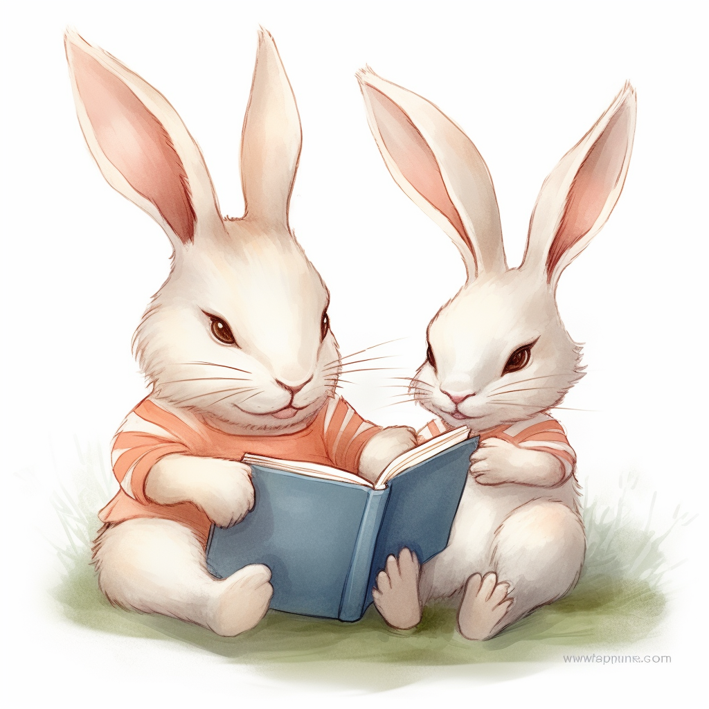 kids reading clipart