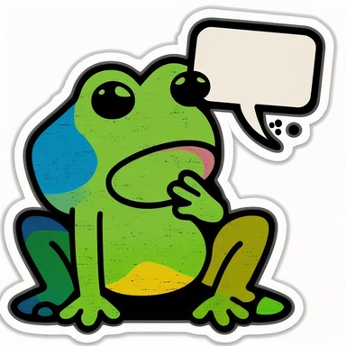 Cute Frog Toad Sticker