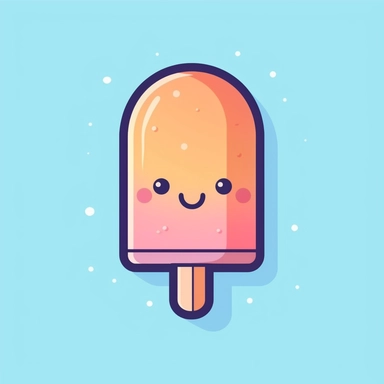cute Clipart of a popsicle, Pastell color