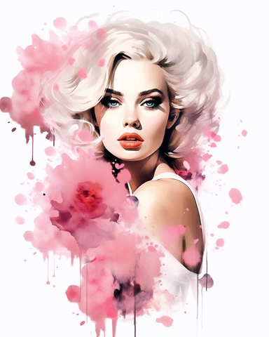 watercolour casino pin up pretty lady hd clipart white background