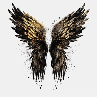 abstract devil wings, devil wings clipart, black colors Feather wings png, dark angel wings png, Angel clipart, Spiritual clipart, abstract clipart, Feather png ,vector , white background , plain white background,vector,hd,4k,8k,back view ,symmetric , armor plated , golden plated