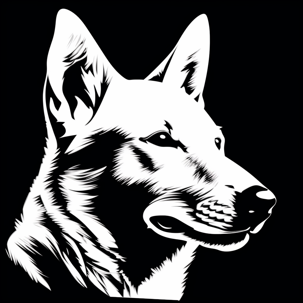 dog clipart black and white