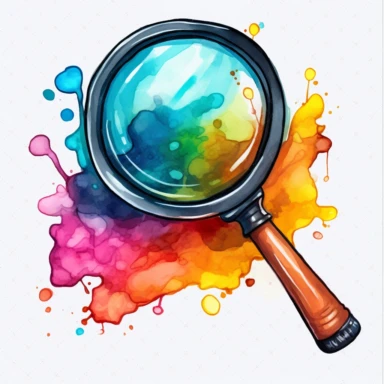 ingle clipart image png graphic of a Realistic Painting Clipart School Science Magnifier PNG Illustration