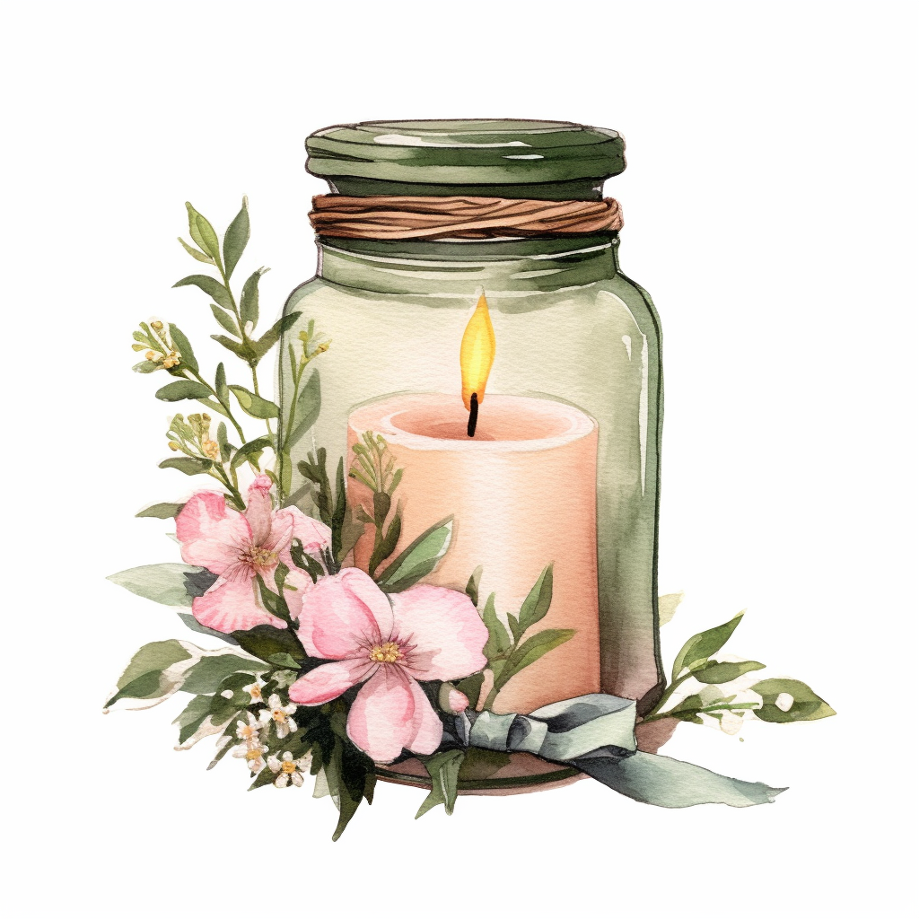 green candle cliparts