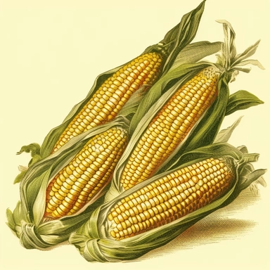 vintage corn, clipart, non-overlapping,