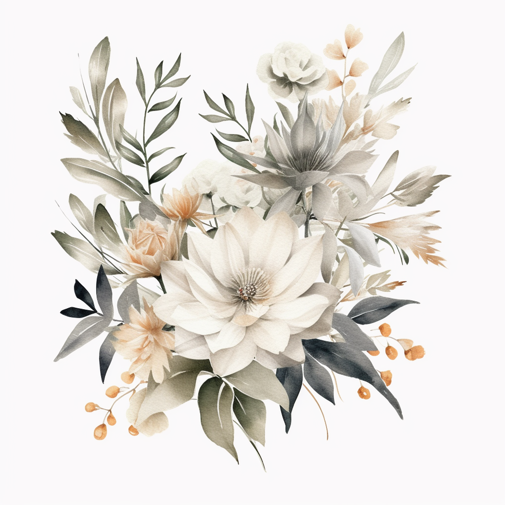 gray flower cliparts