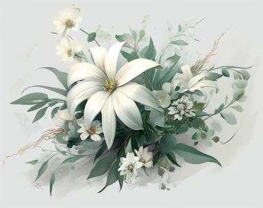 mint green pastel vector clipart flowers, in the style of dark white and light emerald, victorian-inspired illustrations, detailed botanical studies, nick alm, jeannette guichard-bunel, sterling silver highlights, hand-painted details