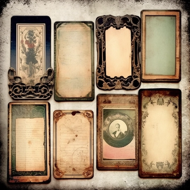 Vintage Photo Album Frames instant download ephemera, printable, digital collage, diary/junk journal, altered art, mixed media, clipart