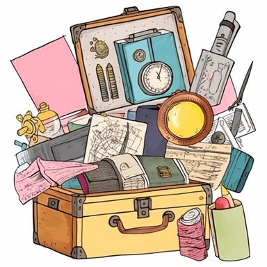 back to school time capsule box activity, children, clip art, no background