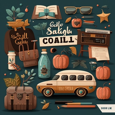 school in style of Clipart