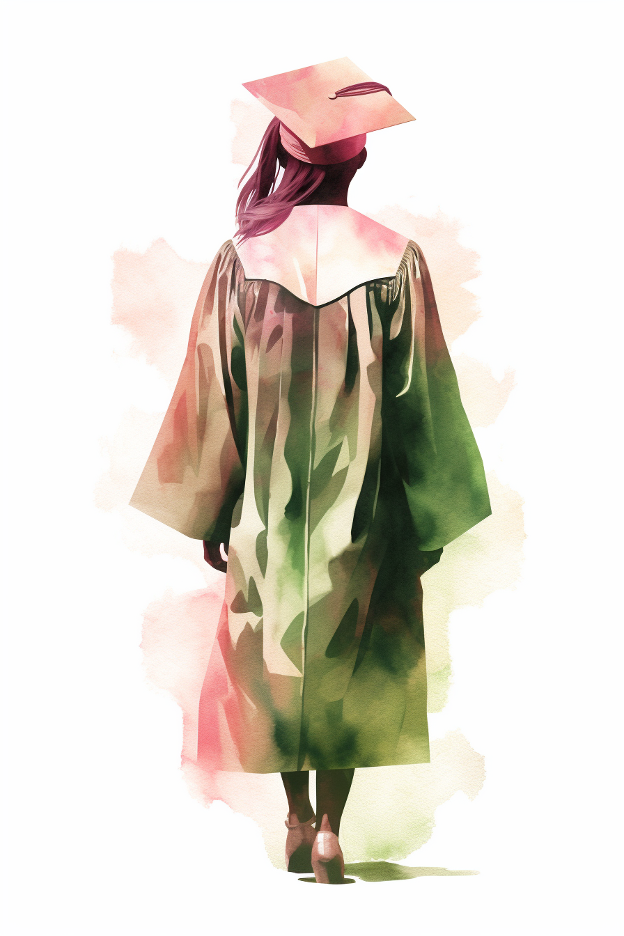 cap and gown clipart