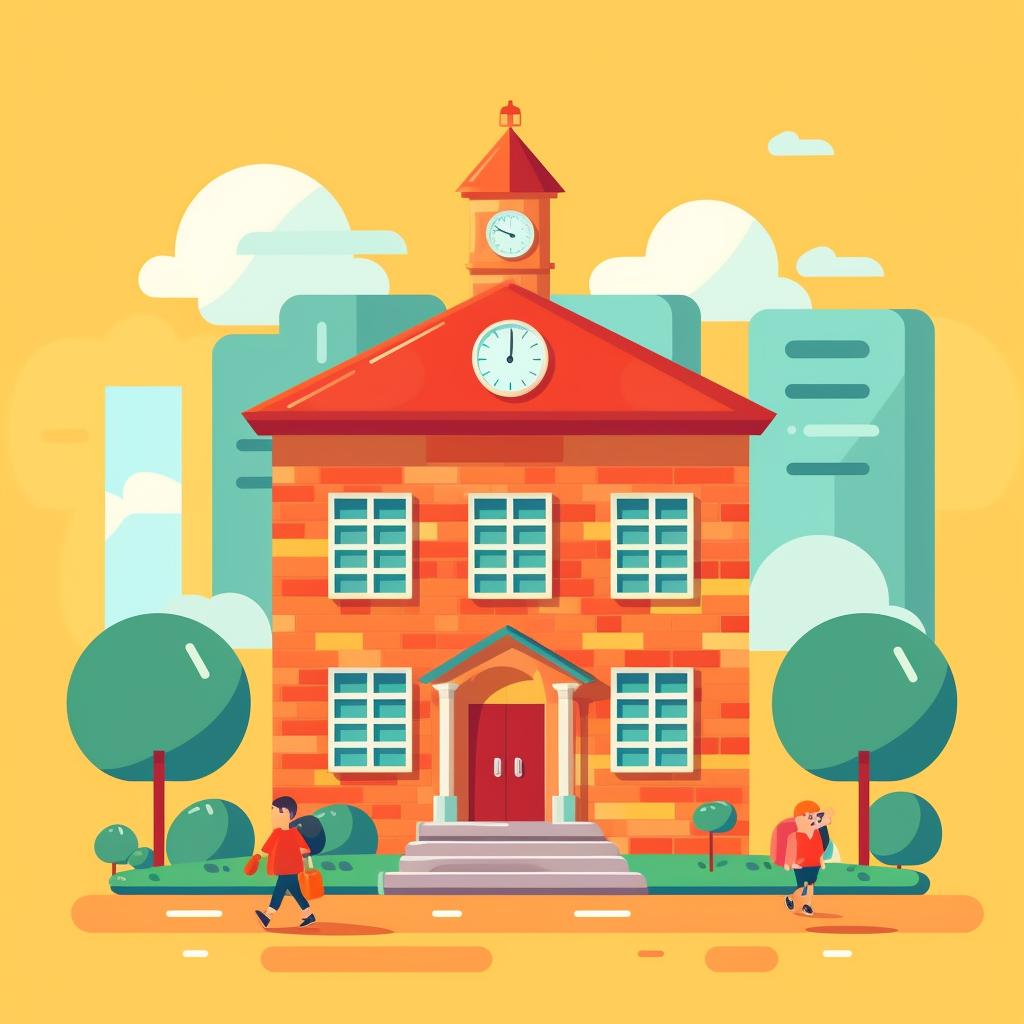 kids at school clipart