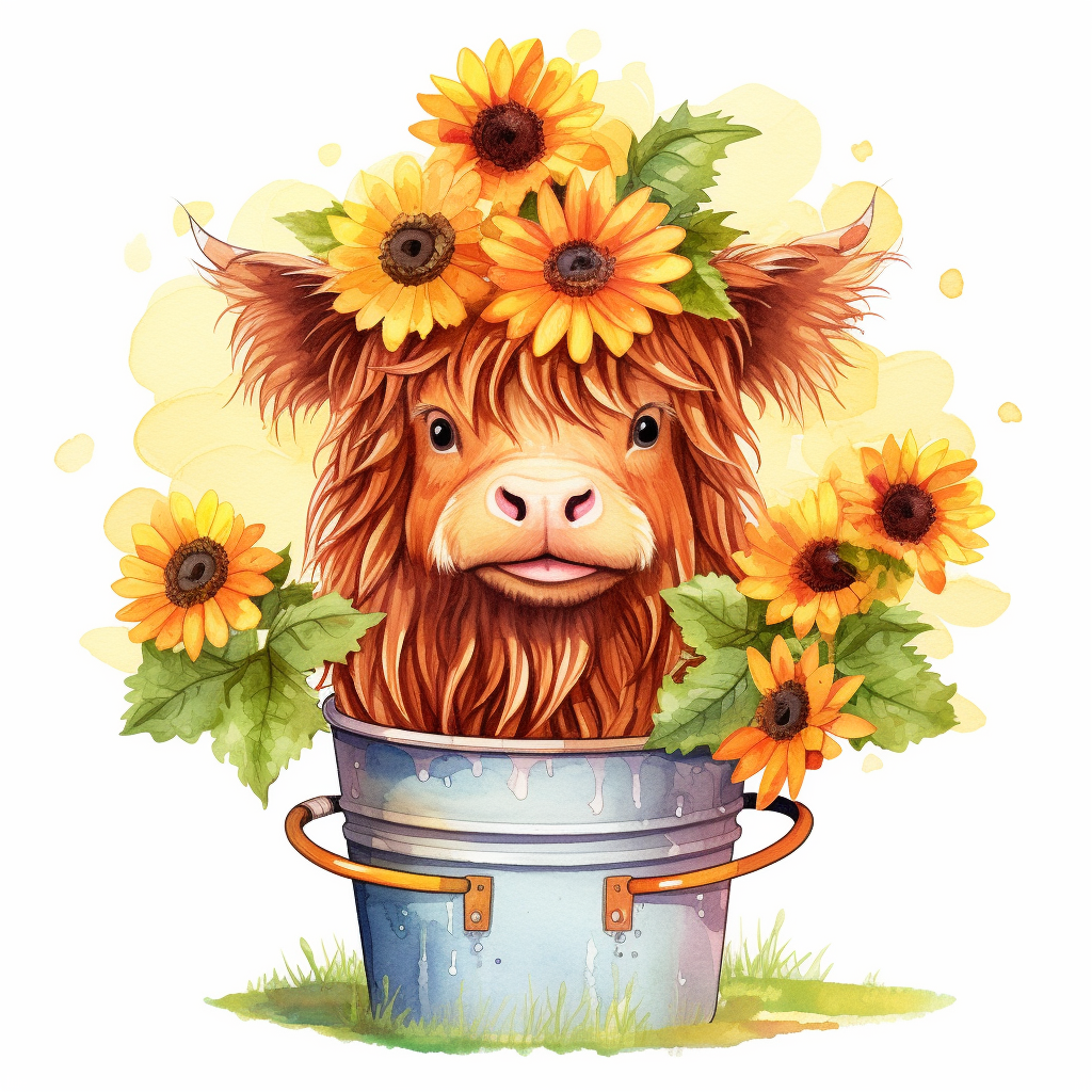 colorful cow cliparts