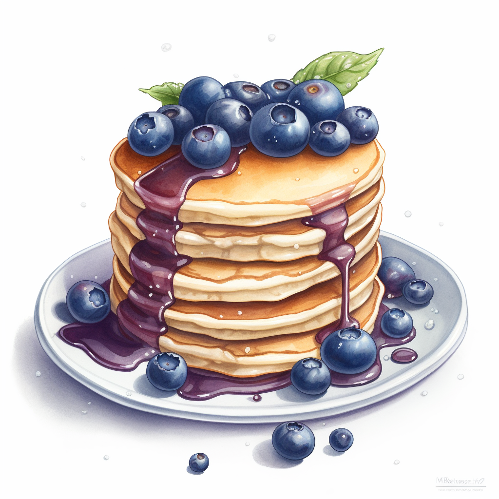 blueberry pancakes cliparts