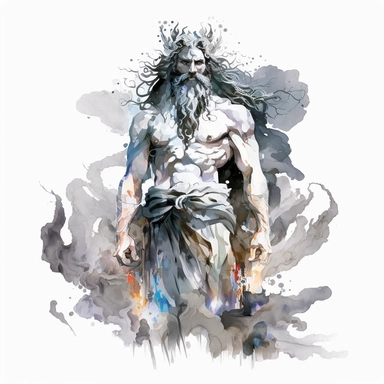 Greek god Hades, clipart format, watercolour, full white background