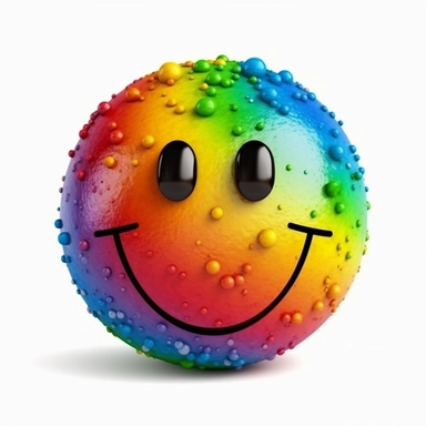 Be Kind to Everyone with a rainbow smiley face, white background, clipart