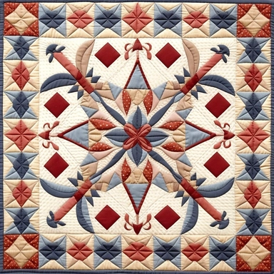 antique quilts, white background, clipart--q2--v5.1