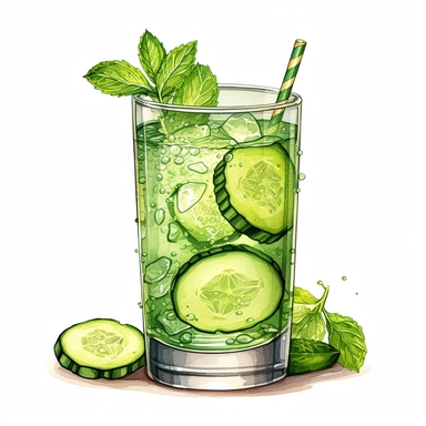 cucumber Cocktail Clipart Drink for Summer