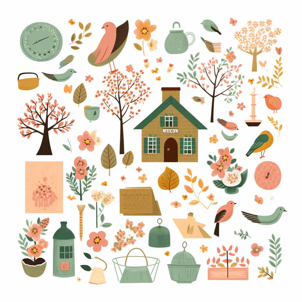 animal spring cliparts