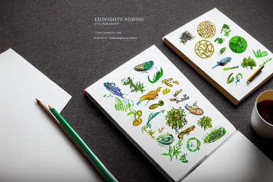 Ecology Doodle Icons. Hand Made Line Art. Recycle Clipart Logotype Symbol Design. .highly detailed, realistic, photo realistic, octane render, 4K, 8K, UHD, hyper detailed