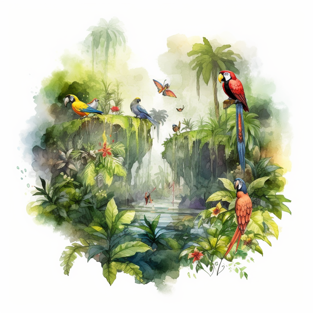jungle scene cliparts