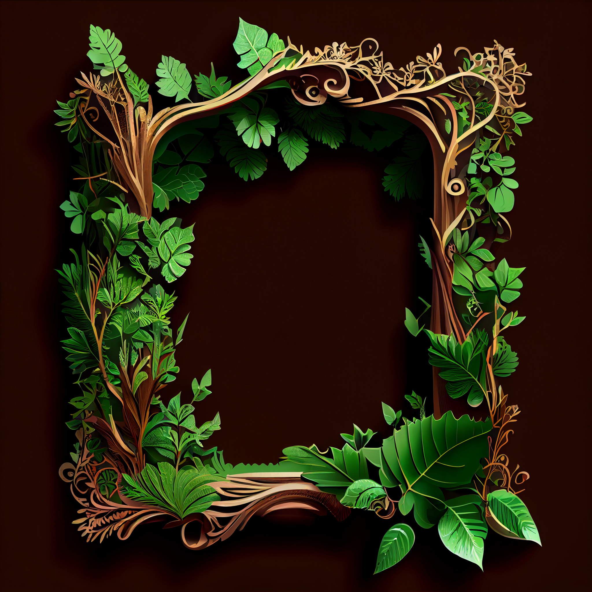 forest frame cliparts