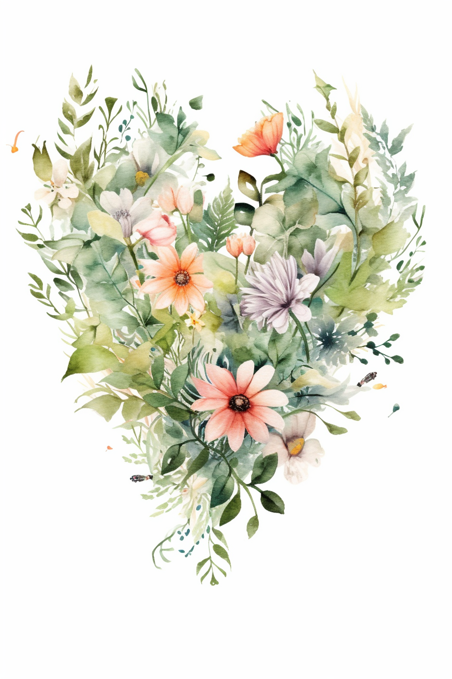 elegant heart cliparts