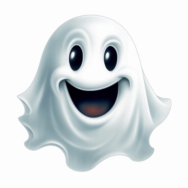 smiley face ghost clip art