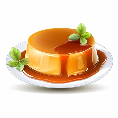 leche flan filipino dish, clipart
