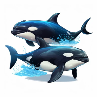 killer whales clipart