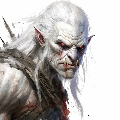 Monsters from The witcher character, paint art style, clipart, white background, superrealistic, one of a kind