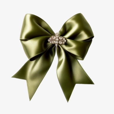 one biggest huge thin ribbon khaki green bow delicate long long tail silk ribbon clipart luxury pearl and gemstone long charm jewelry decoration transparent png aesthetic truly timeless elegance premium luxury ornate photo realistic honestly reality consistent quality unique exquisite iridescence individuality array of rich treasured throughout the ages refinement symbolizing luxury glamour allure wonders oluminous quality light in a myriad of enchanting royal jewelry delicate polished sophistic