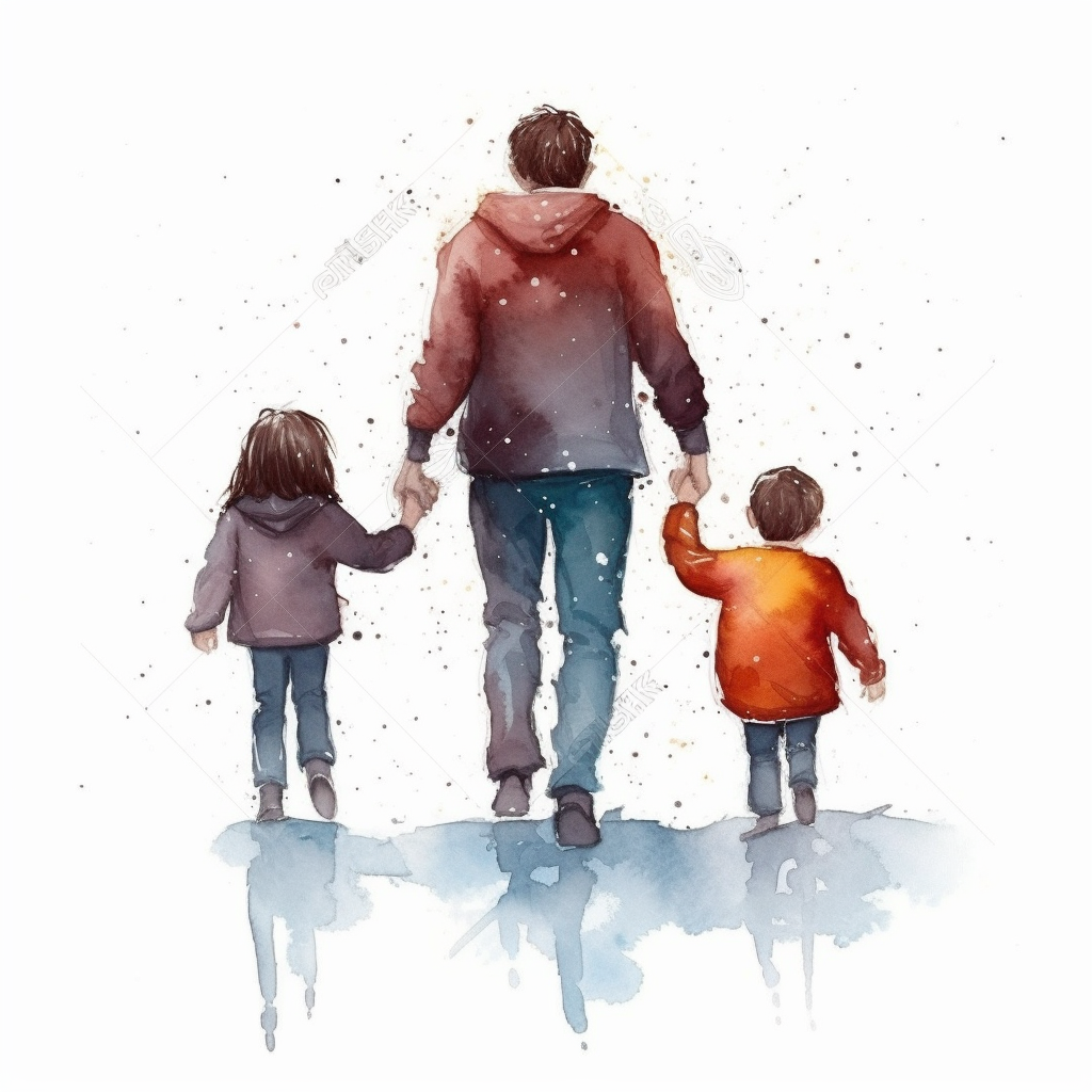 children holding hands clipart
