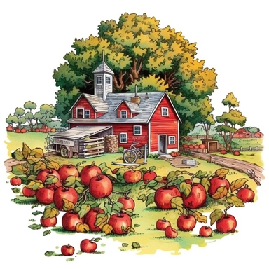 apple tree farm clipart