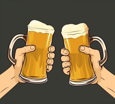 free royalty free clip arts of hands holding beer mugs, in the style of visual puns, animated energy, animated gifs, caricature-like illustrations, soggy, rtx