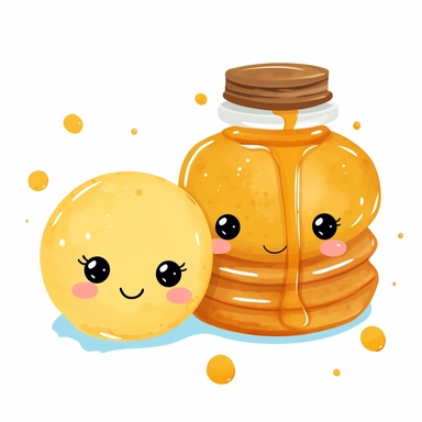 Cute Beautiful Happy Face Couple Pancake And Syrup Love Watercolor Sublimation Clipart ,Cartoon,hyper realistic, intricate detail, illustration style,high solution,on the white background