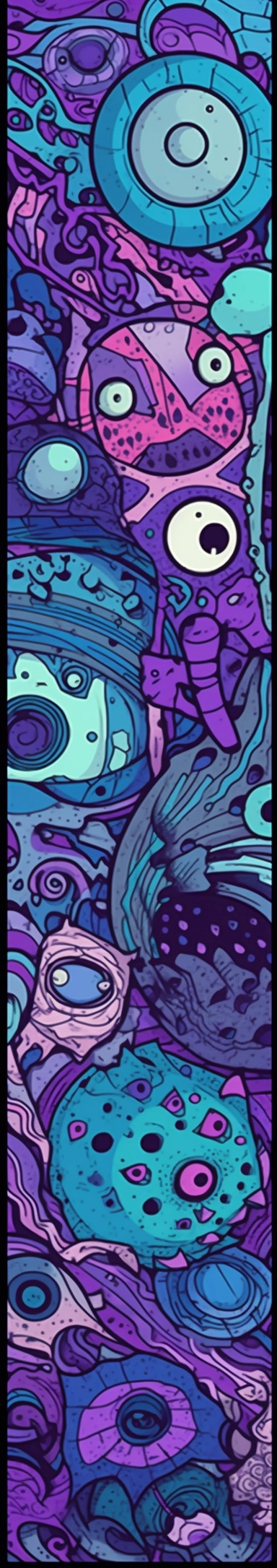 colored art pictures psychedelic purple circles, psychedelic purple r swirl color png clipart, in the style of light gray and dark aquamarine, whimsical cartoonish, ornate calligraphy, cubism-inspired, lovecraftian, marine biology-inspired, hand-coloring