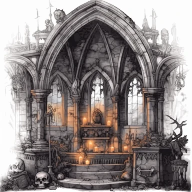 gothic prayer place clipart